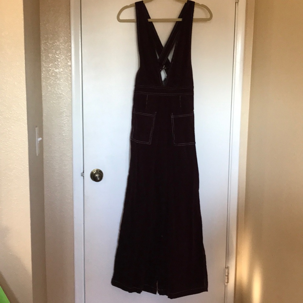 Burgundy corduroy jumpsuit